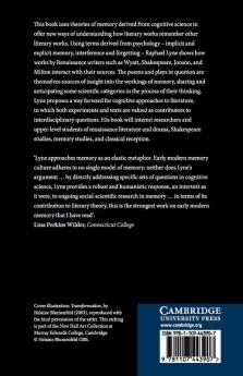 Memory and Intertextuality in Renaissance Literature