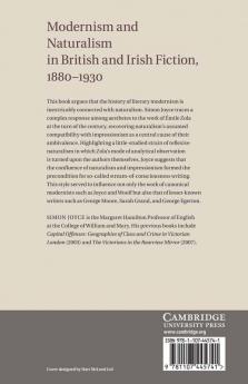 Modernism and Naturalism in British and Irish Fiction 1880-1930