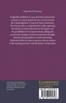 The Cambridgeshire Report on the Teaching of Music