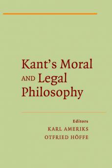 Kant's Moral and Legal Philosophy