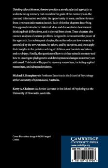 Thinking About Human Memory