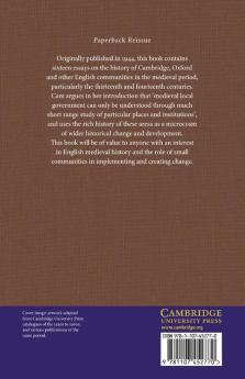 Liberties and Communities in Medieval England