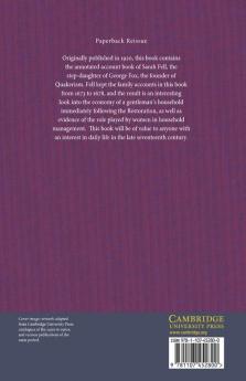 The Household Account Book of Sarah Fell of Swarthmoor Hall
