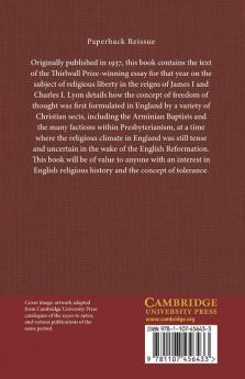 The Theory of Religious Liberty in England             1603-39