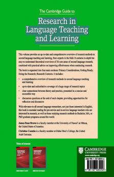 The Cambridge Guide to Research in Language Teaching and Learning