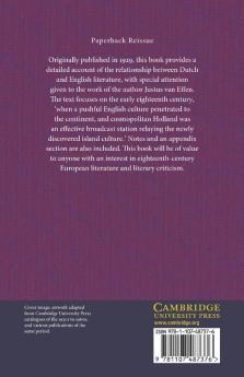 English Influences in Dutch Literature and Justus Van Effen as             Intermediary