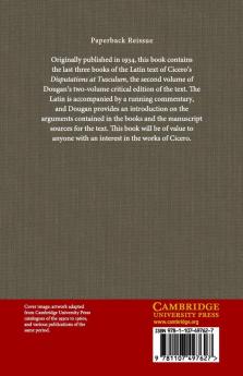 M. Tulli Ciceronis Tusculanarum Disputationum Libri             Quinque