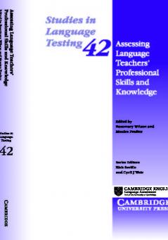 Assessing Language Teachers' Professional Skills and Knowledge