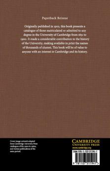 The Book of Matriculations and Degrees