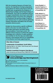 Returning to Work in Anaesthesia
