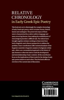 Relative Chronology in Early Greek Epic             Poetry