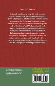 English Constitutional Documents 1307-1485