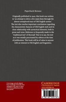 Syntax and Style in Old English