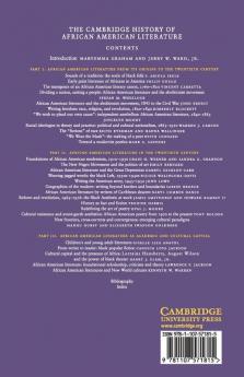 The Cambridge History of African American Literature