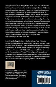 Literary Coteries and the Making of Modern Print             Culture