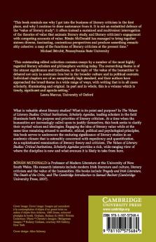 The Values of Literary Studies