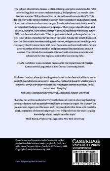 Control in Generative Grammar