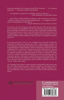 The Cambridge History of Law in America