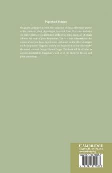 Analytic Studies in Plant Respiration