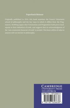 Pragmatism and French Voluntarism