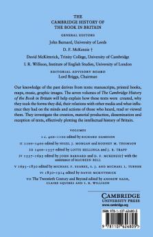 The Cambridge History of the Book in Britain