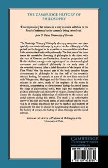 The Cambridge History of Philosophy 1870-1945