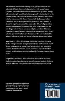 Authority and Expertise in Ancient Scientific Culture