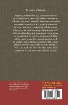Land Tenure in the Colonies
