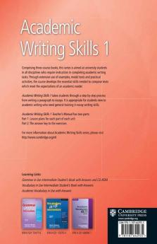Academic Writing Skills 1 Teacher's Manual