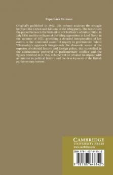 Lord Chatham and the Whig Opposition