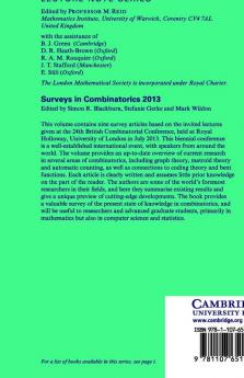 Surveys in Combinatorics 2013