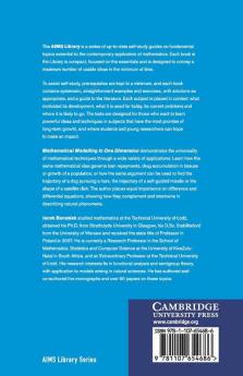 Mathematical Modelling in One Dimension