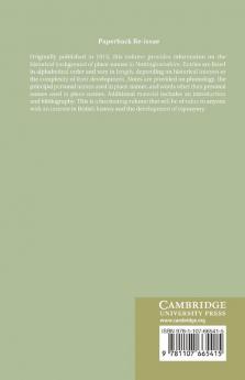 The Place-Names of Nottinghamshire