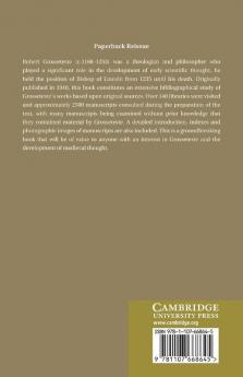 The Writings of Robert Grosseteste Bishop of Lincoln 1235-1253