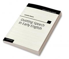 Quoting Speech in Early English