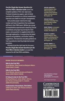 Practice Single Best Answer Questions for the Final FRCA