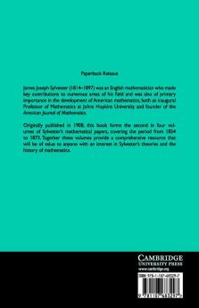 The Collected Mathematical Papers of James Joseph Sylvester