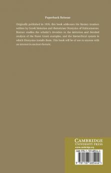 The Literary Treatises of Dionysius of Halicarnassus