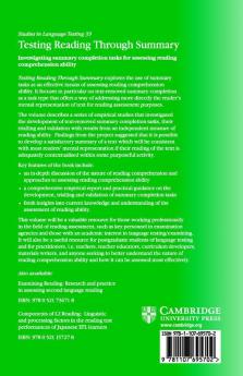 Testing Reading through Summary