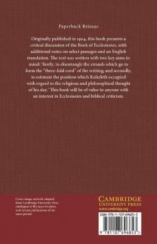 An Introduction to Ecclesiastes