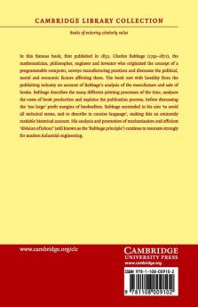 On the Economy of Machinery and Manufactures