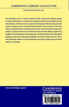 Studies on Anglo-Saxon Institutions