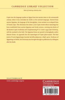 Coptic Etymological Dictionary