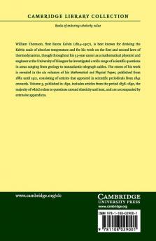 Mathematical and Physical Papers - Volume 3
