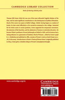 Works of Thomas Hill Green - Volume 1