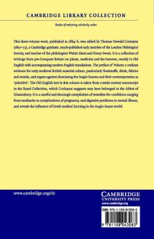 Leechdoms Wortcunning and Starcraft of Early England