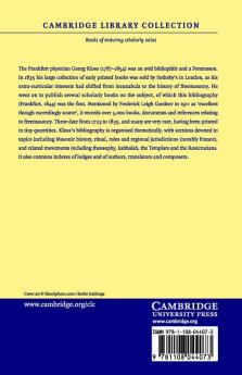 Bibliographie der Freimaurerei und der mit ihr in Verbindung             gesetzten geheimen Gesellschaften