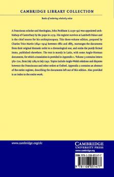 Registrum Epistolarum Fratris Johannis Peckham Archiepiscopi Cantuariensis - Volume 3