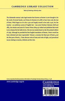 de Legibus Et Consuetudinibus Angliae - Volume 5