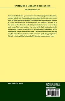 Fundamenta nova theoriae functionum             ellipticarum